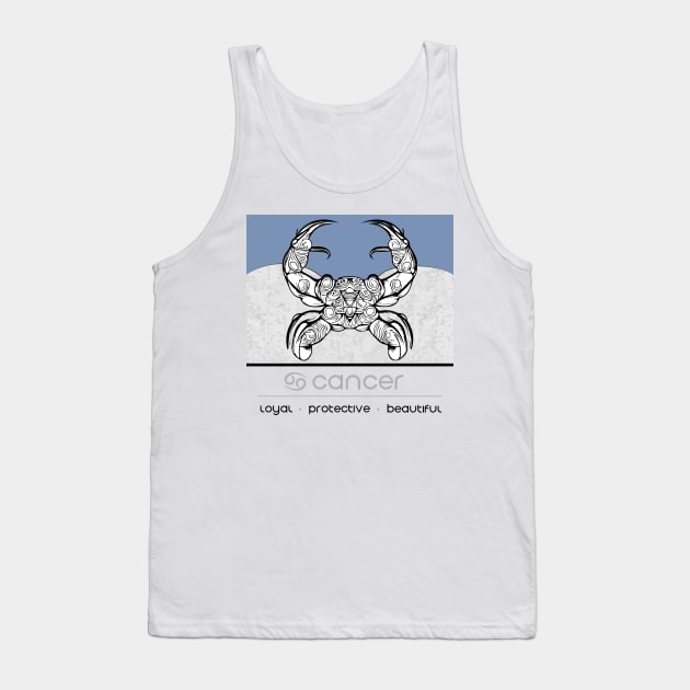 Cancer Season - Zodiac Graphic Tank Top by Well3eyond